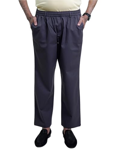 HAXOR Men's Elastic Waist Pants - Premium Cotton Men's Pants for Elderly