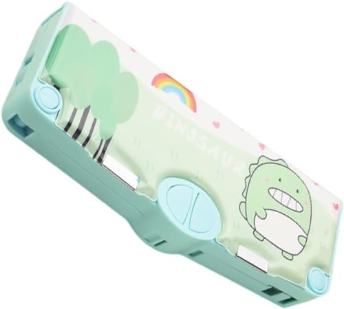 Image of Parshya Plastic Multifunctional Cute School Pencil Box,Dinosaur Compass For Boys,Geometry Kids With Inbuilt Scissor,Ruler,Eraser & Sharpener,Magnetic Box,Best Gifts (Multicolor)