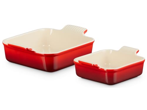Quadratische Auflaufform Set - 2 Stück - Kirschrot by Le Creuset