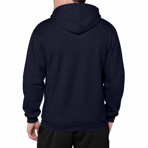 Sudadera con capucha cómoda que no pierde el color azul cobalto para invierno 2
