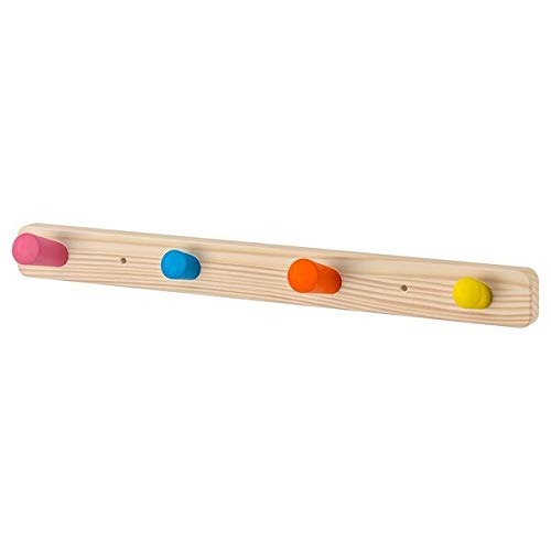 Ikea Knob rack with 4 knobs (Width: 47 cm (18 ½ ") Height: 4.5 cm (1 ¾ ")) (47 * 4.5 cm)