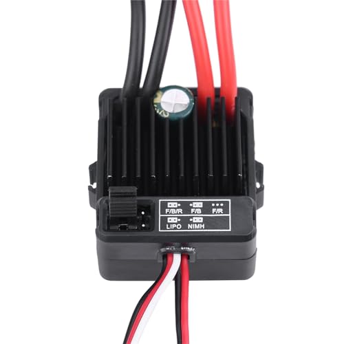 Pissente ESC Brossé Étanche 1060 60A avec Module de Condensateur Intégré pour Voiture RC Touring Buggy et Truggy