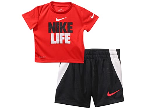 Nike Infant Boy's T-Shirt & Shorts 2PC Set Dri-FIT Life Black Sz: 12 Months