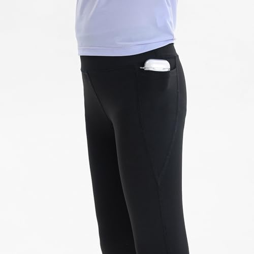 Girls Athletic Leggings Kids Dance Workout Running Yoga Pants Soft Stretchy High Waisted Tights Leggings with Pockets3