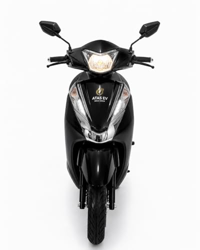 Image of Booster Electric Scooter | 70+ KM Range | 60V 30Ah Lead Acid Battery | BLDC Motor | 12-Inch Tubeless Tyres | Dual Disc Brakes | NFC Start | Anti-Theft System | 45 km /h Top Speed | Glossy BlacK