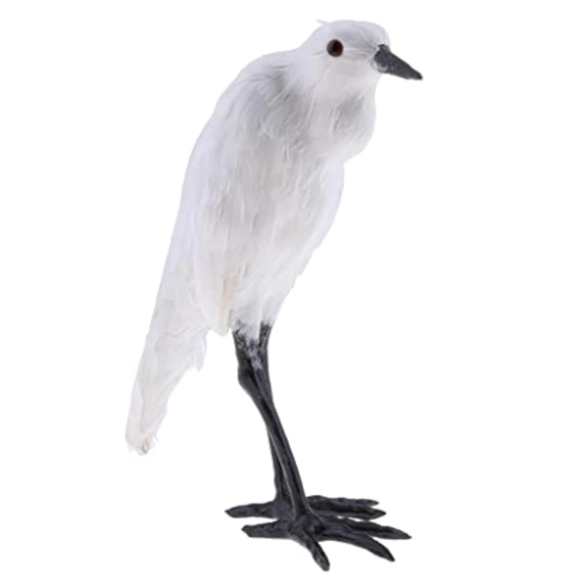 Artificial Egret Taxidermy Garden Home Decor Ornament