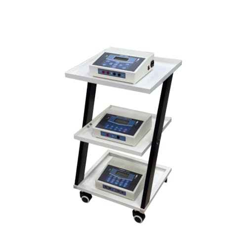 Image of Physio Therapy 3 Layer Shelfs Metal Body Unique Z Trolley with Wheels Moveable for Clinics, Hospitals, Spa, Salon, Office & Shop Etc. DSB-49