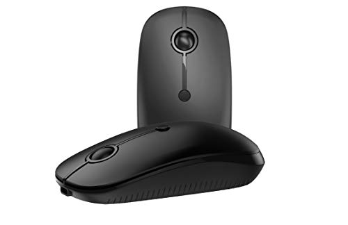 XtremeMac Souris Multi Connexion - Connexion Facile, Connexion de 3 Appareils Différents via WiFi, Bluetooth et Type C, Batterie Intégrée, Idéal pour les Voyages - Gris Spacial