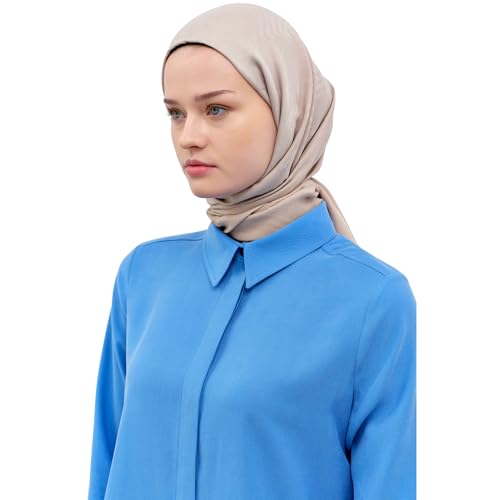 Hijab Scarf for Women, Wave Pattern Elegant Modest Fashion, Premium Soft, Versatile Headscarf Shawl for Women, Luxury, Floss & Viscose Blend, Beige3