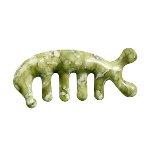 HOMOCONO Comb Reliable Massage Comb Jade Massage Comb Green Jade Massager Comb