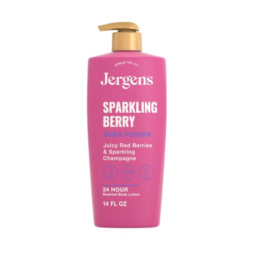 Jergens Shea Fusion Sparkling Berry Body Lotion, Dry Skin, 14 fl oz