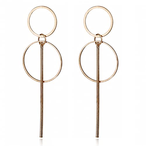 Boucles d'oreilles en Argent pour femmes avec grandes créoles suspendues