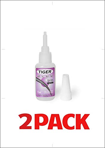 Tiger Glue for Tip Repair and Replacement 1 Ounce Bottle, Pack - 2