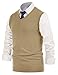 PJ PAUL JONES Men's Sweater Vest Soft Knit V-Neck Lightweiht Pullover XL Coffee