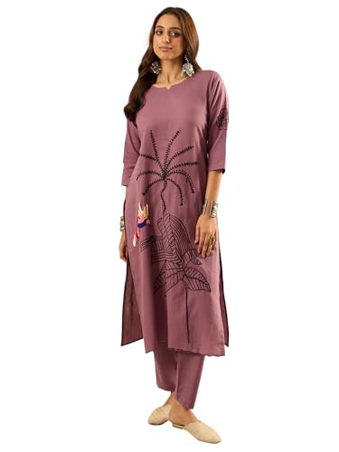 Image of INDO ERA Women's Embroidered Anarkali Kurta Pant Set with Dupatta | Co Ord Set For Women Stylish