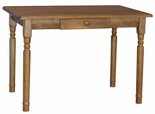 k koma Table de salle à manger en bois - Tiroir - Table de cuisine en pin massif - 60 x 100 cm