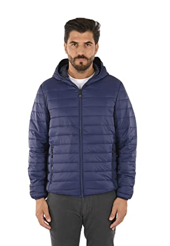 Doudoune homme fine bleu marine veste de mi-saison matelassée M