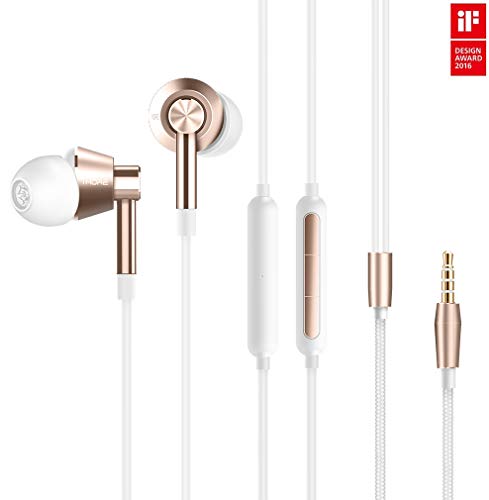 1 MORE Auricolare a pistone In-Ear con microfono in linea intelligente, driver dinamico per cuffie 1M301- Bianco