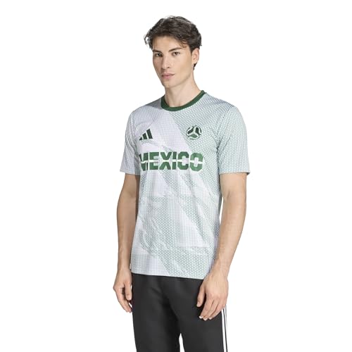 Adidas Mens Mexico Jersey White/Amazon Green Medium