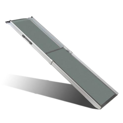 PetSafe Rampe T&eacute;lescopique pour Chiens Happy Ride - L&eacute;g&egrave;re et Transportable pour Animaux de Compagnie. pour Voitures, Grands V&eacute;hicules et 4x4 - Cadre en Aluminium R&eacute;sistant Supportant Jusqu'&agrave; 181 kg