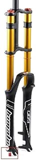 MZP MTB Bike Front Fork 26 27.5 29 Inch Double Shoulder Control Downhill Suspension DH Air Pressure Straight Tube Ultralight Bicycle Shock Absorber Rebound Adjust (Color : Gold, Size : 26 inch)