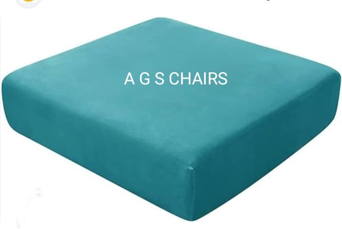 Image of A G S Chairs Sofa Foam Cushion with Zip Cover Attractive Colour (20 x 20 x 4, Aqua)