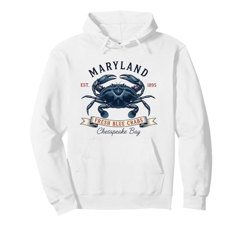 Maryland State Flag Crab Pullover Hoodie