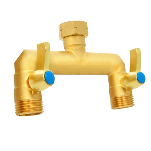 Opermaxer Hose Splitter 2-Wege Messing Verteiler