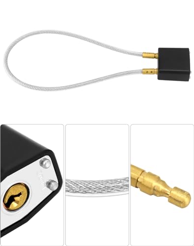 QWORK Motorcycle Helmet Lock, 2 Pack Keyed Alike Key Lock & Cable Universal Motorcycle Bike Helmet Luggage Security by QWORK - Used condition - Image 9