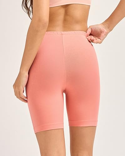 Image of URBAN ADVENTURE High Coverage Premium Cotton Spandex Mid Waist Elastane Stretch Shorties - Gym -Cycling Shorts /Tights for Women