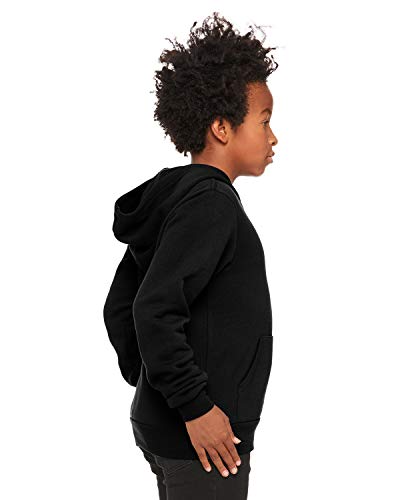 Bella + Canvas Youth Sponge Fleece Pullover Hooded Sweatshirt L BLACK3