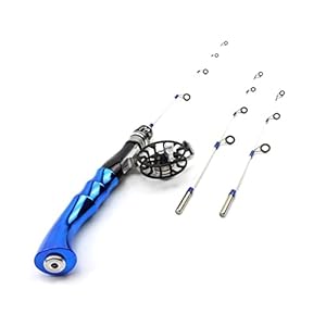 Visstang/visserspaal Winter Ijs Hengels en Reel Set Superhard Outdoor Carp Fishing Tackle Outdoor Sports Handig dragen Haspelcombo’s (Color : Blue)