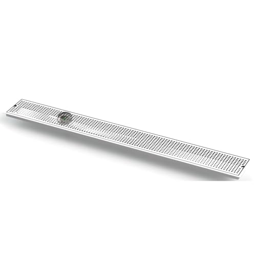 Flush Mount Drip Tray with Perforated Screen and Center Drain - 48