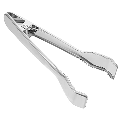 Healifty Pinza Inoxidable con Dentado para Hielo y Alimentos Multifuncional para Cubitos Azúcar y Ensaladas Resistente Superficie Espejo para Uso Doméstico y Bar