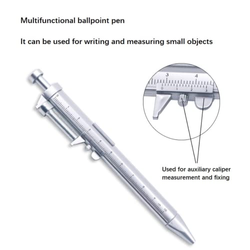 MOILO multi-função vernier paquímetro ferramenta de plástico caneta com régua graduada escrita dupla
