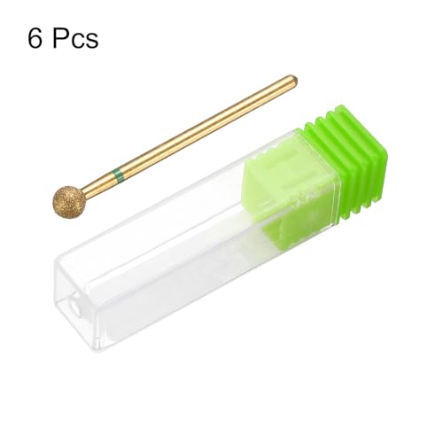 Juego de 6 fresas de diamante 5mm con punta redonda miniatura 3