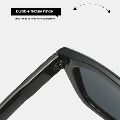 Lunettes de soleil carrées design géométrique et finitions rivets - 5