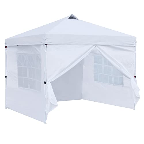 Joytio Canopy, Instant Canopy Tent, Gazebos, Shelter Canopy 10 X 10 Ft Beach Tent, Height Adjustable Event Tent For Outdoor, Beach, Patio With Waterproof Canopy, Roller Bag, 4 Sand Bags (Four Wall) #TOP1