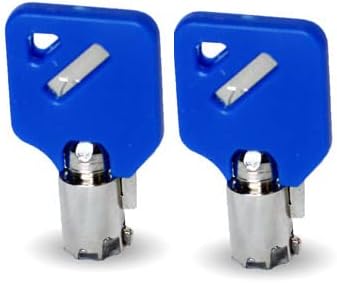 Craftsman Gladiator GargeWorks Toolbox Tool Chest Tool Box, 2 F21 Replacement Keys with Blue Covers (F21), 2 F21 Keys (F21), New and Replaceable Keys, Fits Craftsman Gladiator GarageWorks (F21)