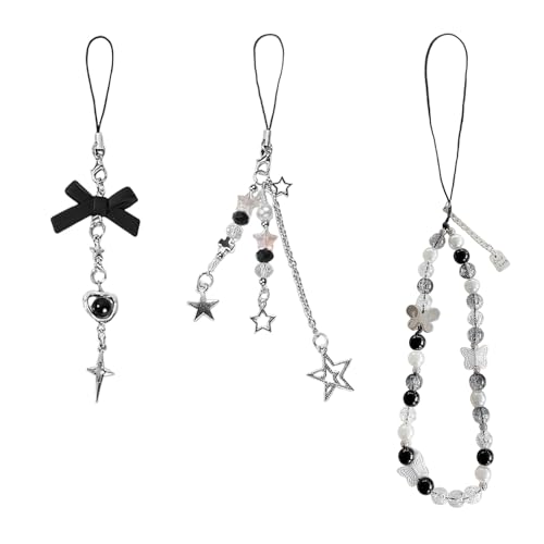 3 Piezas Cadenas De Moda Para Teléfonos Móviles, Cadenas Para Teléfonos Móviles Simples Y Versátiles, Cadenas De Cuentas Con Dijes Para Teléfonos Móviles, Decoraciones Para Cajas De Auriculares