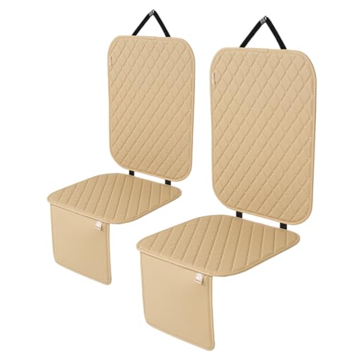 Image of MomnLittle Car Seat Cover 2 Pack Waterproof Non-Slip Car Seat Protector Mat for Child Safety Car Seat (2 Pack Beige)