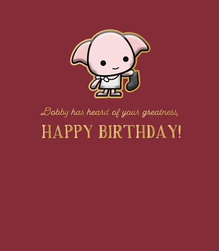 HARRY POTTER BIRTHDAY CARD DOBBY HAS HEARD OF YOUR GREATNESS