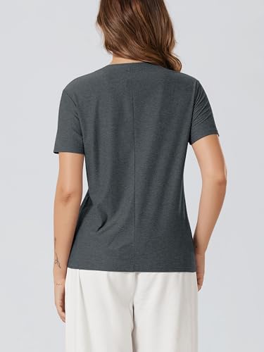 Image of ODODOS Women's Performance Cropped Tee Ultra Soft odSTRATUM Tech Short Sleeve Relaxed Top Crew Neck T-Shirts