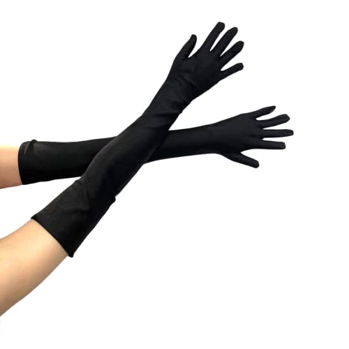 4E'S Novelty Black Satin Gloves - 21 Inch Elbow Length Gloves Perfect For 1920S Flapper Costume thumb #8