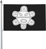 QIUZHIGANA Puerto Rico Flag Sun Tribal Sol Taino Flag Courtyard Lawn Outdoor Decoration 3x5 Ft