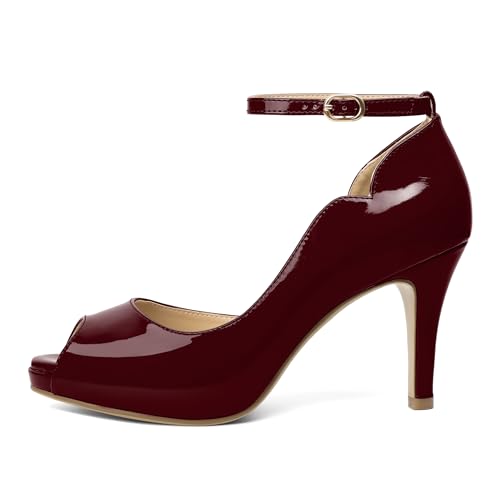 Image of AUMOTED High Heels Pumps Platforms Shoes for Party Daily 3.4 inch Dressy Pumps