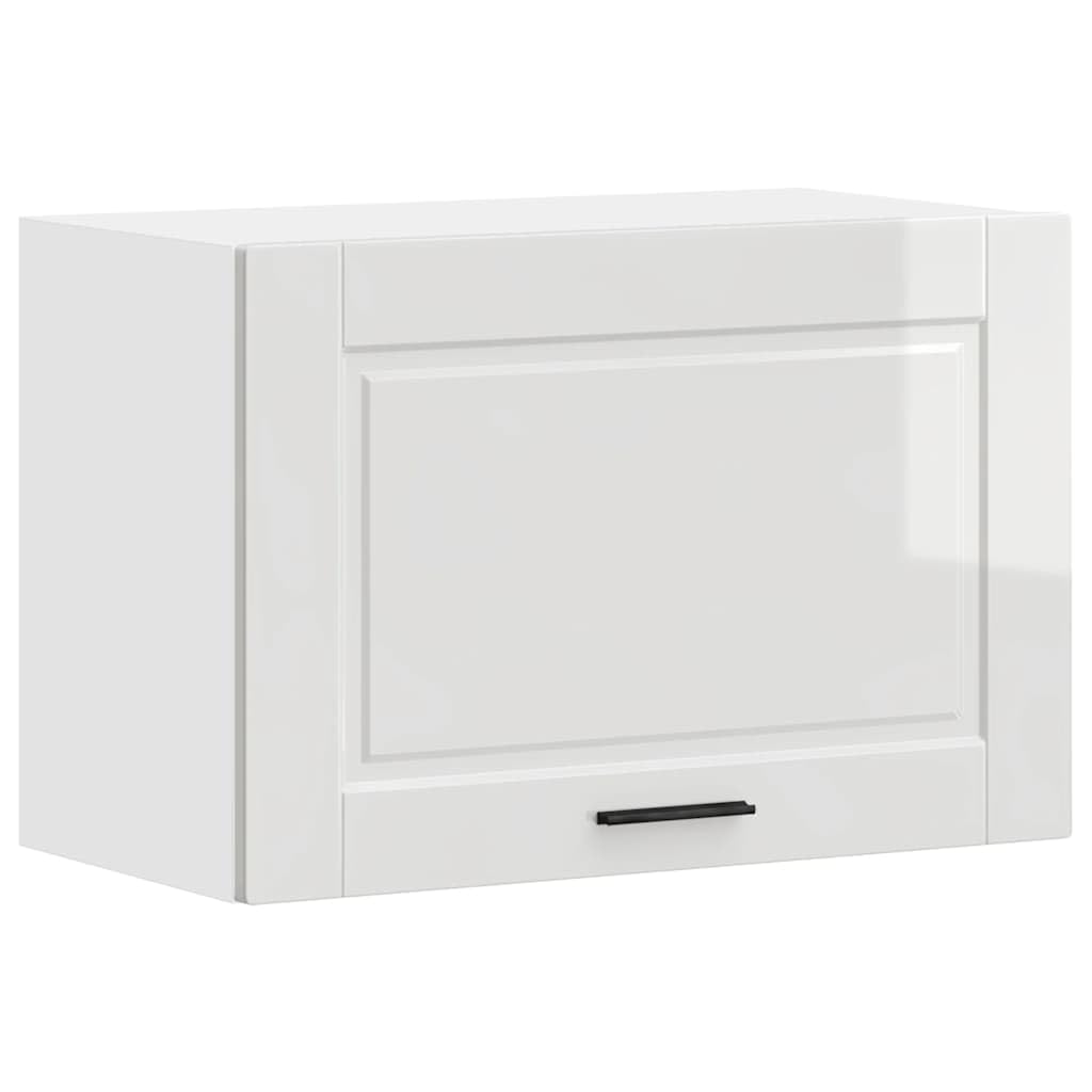 vidaXL Armario Pared Cocina Porto Madera ingeniería Blanca Alto Brillo, Unidad de Pared de Cocina, gabinete para Pared de Cocina, gabinetes de Pared con Puertas