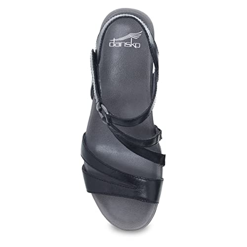 Dansko Addyson Wedge Sandal for Women – Cushioned, Contoured Footbed for All-Day Comfort and Support – Adjustable Hook & Loop Strap with Buckle Detail – Lightweight Rubber Outsole2
