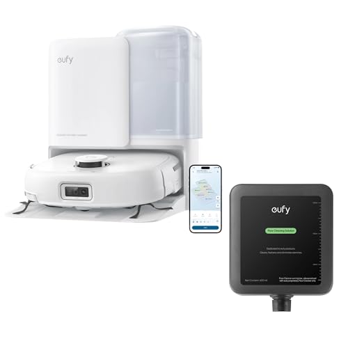 eufy Robot Vacuum E25 White & Floor Cleaning Solution 600ml (Bundle)