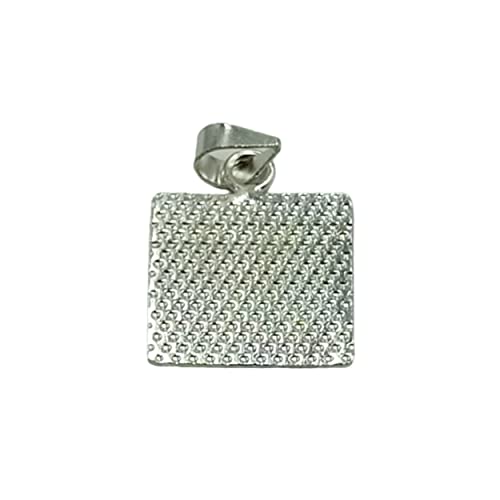 Pendentif en argent 925 martelé carré DeKulture, bijou pendentif artisanal pour femme